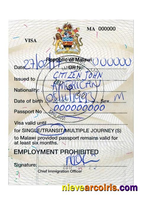 MALAWI travel visa